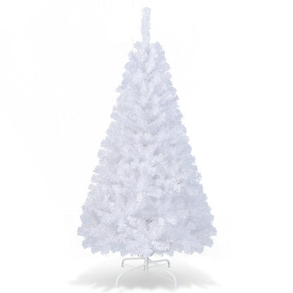 5 ft White Artificial PVC Christmas Tree with Solid Metal Stand-5 ft