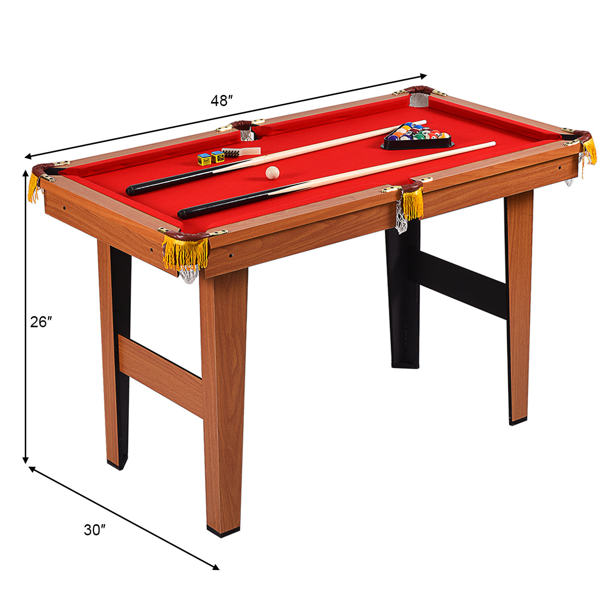 48 Inch Mini Table Top Pool Table Game Billiard Set - Direct by Wilsons Home Store
