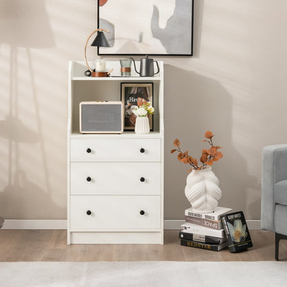 Modern Storage Dresser with Anti-toppling Device-Black