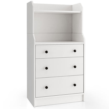 Modern Storage Dresser with Anti-toppling Device-Black