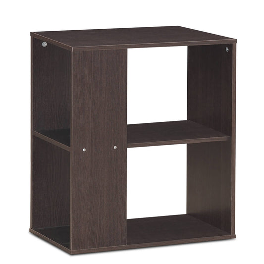 3-Tier Side End Table with Storage Shelves -Brown