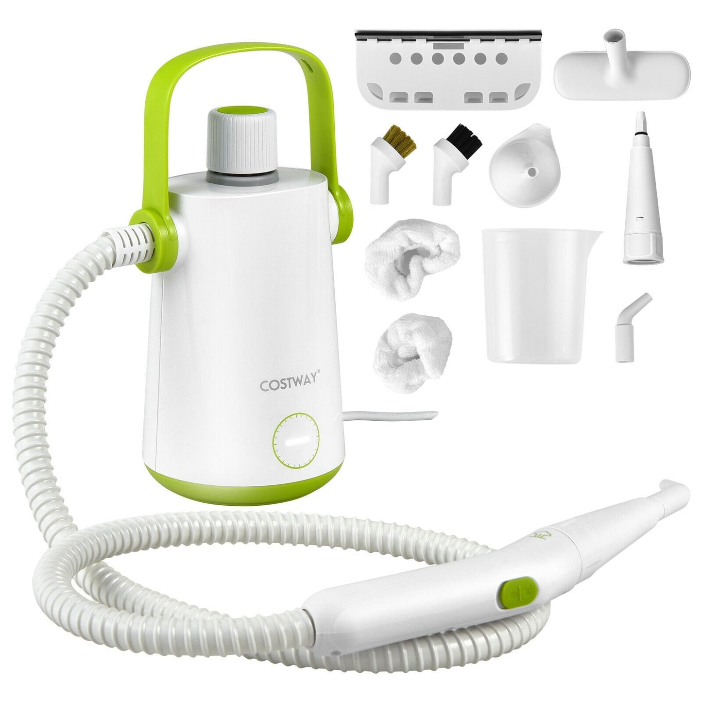 1000W Multifunction Portable Hand-held Steam Cleaner with 10 Accessories-Gray