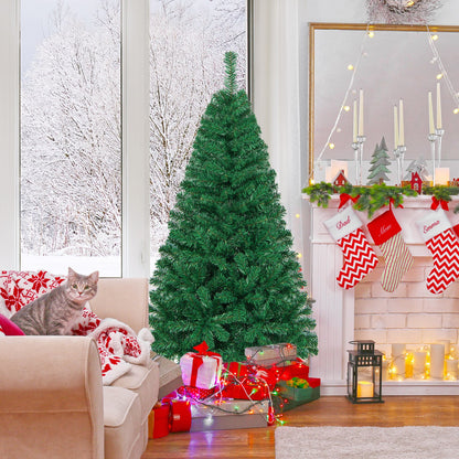 Artificial PVC Hinged Christmas Tree with Solid Metal Stand-7 ft
