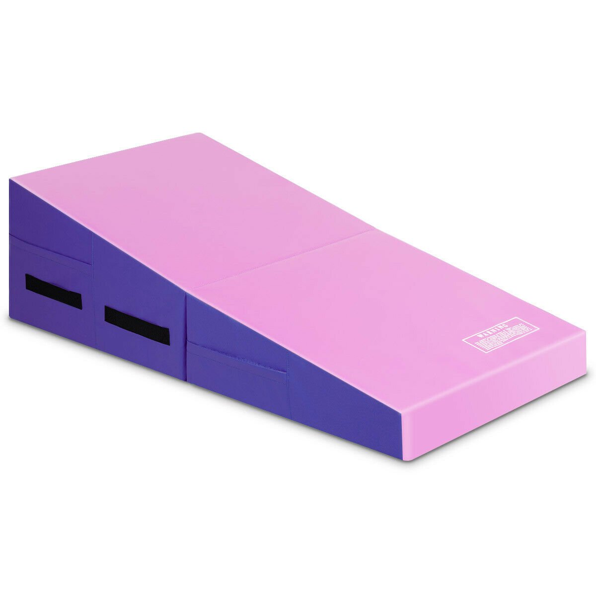 Folding Wedge Exercise Gymnastics Mat with Handles-Green