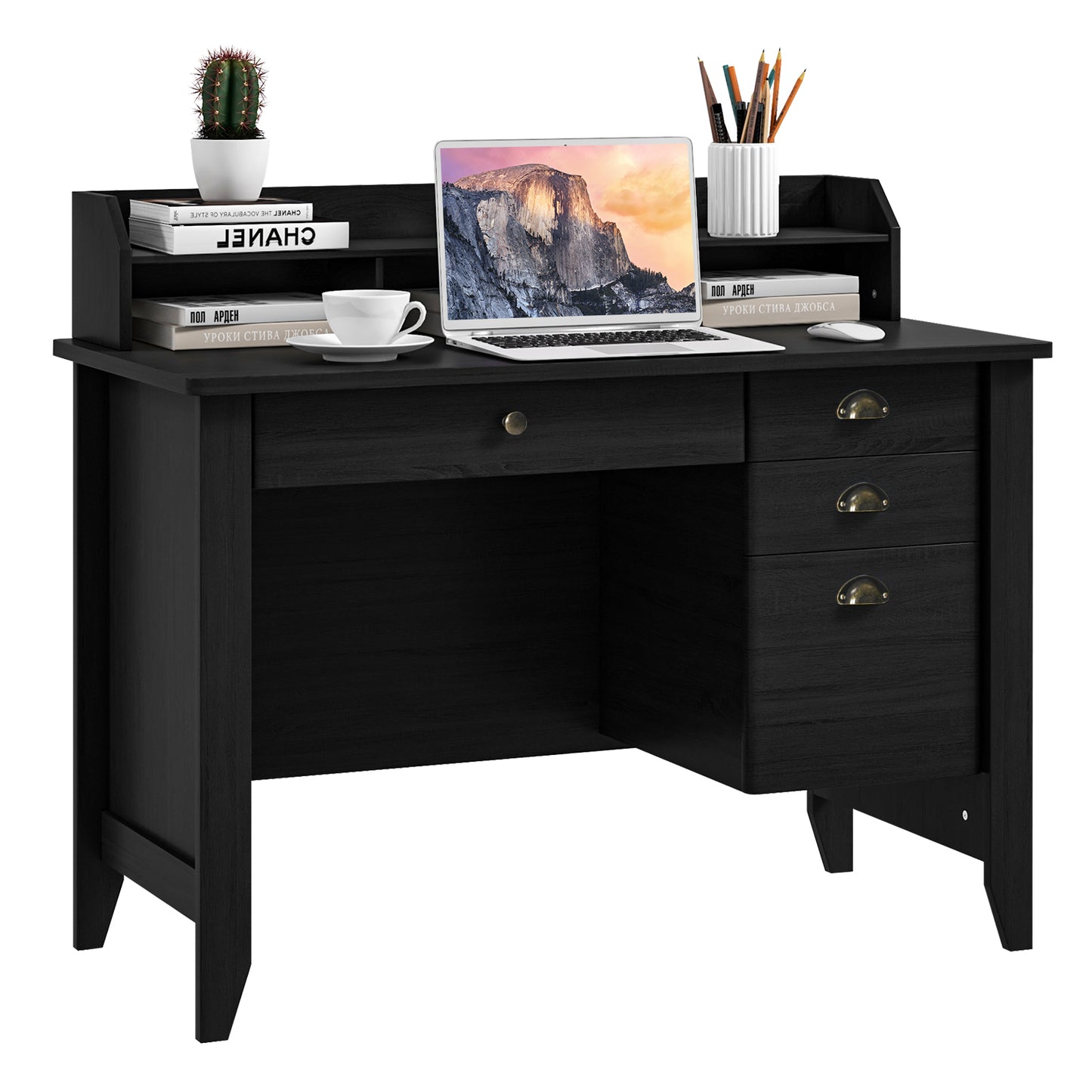 PC Laptop Writing Computer Desk -Black - Direct by Wilsons Home Store