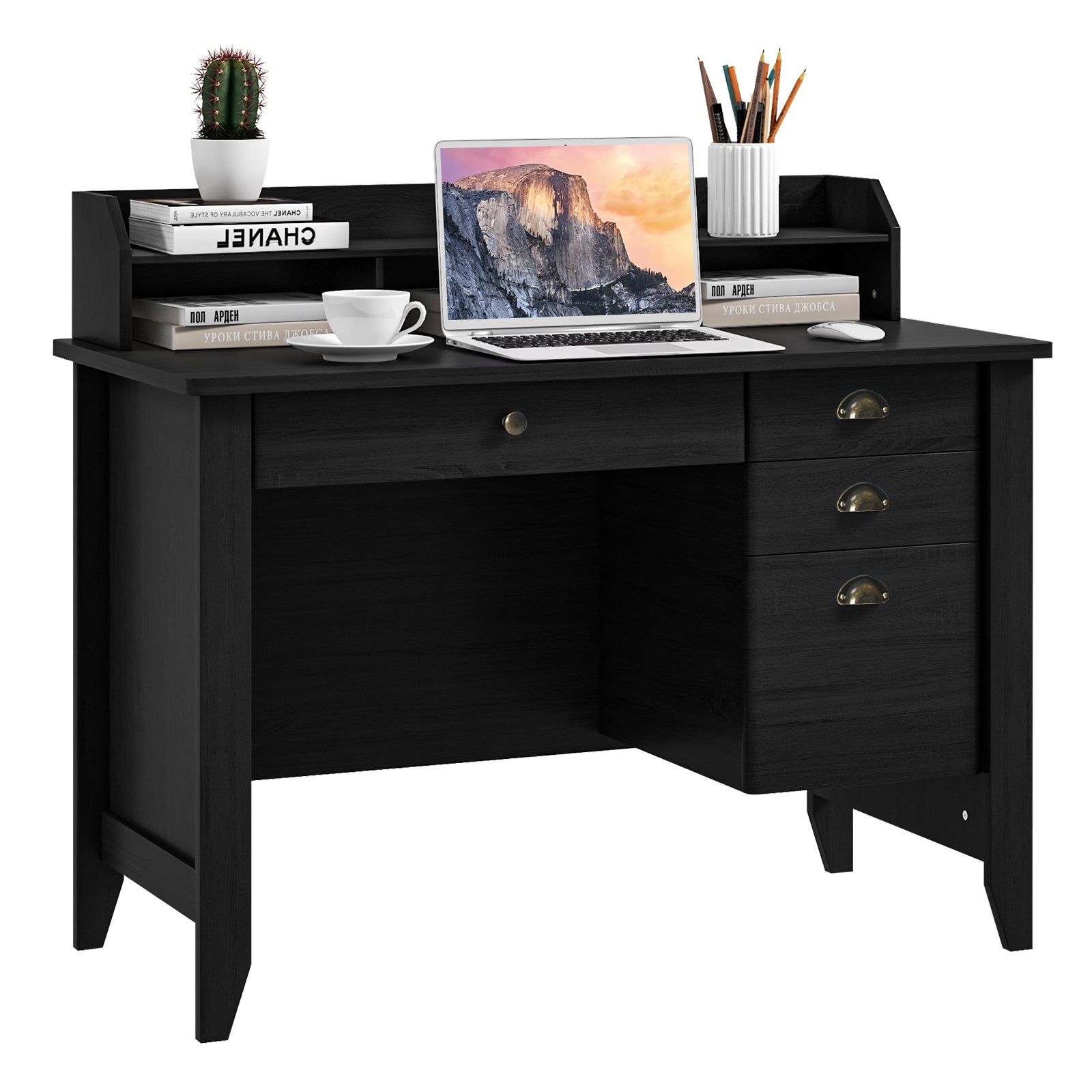 PC Laptop Writing Computer Desk -Black - Direct by Wilsons Home Store