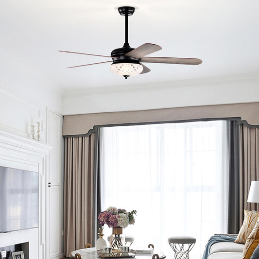 52 Inches Ceiling Fan with Remote Control-Oak