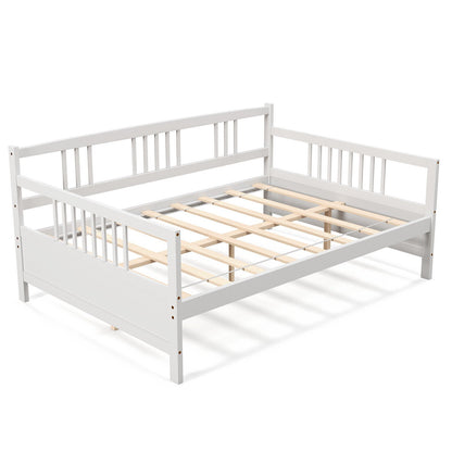 Daybed Frame with Guardrails Full Size-Brown