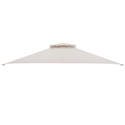 10 x 12 Feet Gazebo Replacement Top with Air Vent and Drainage Holes-Beige