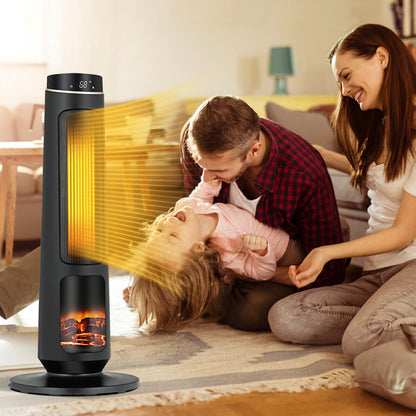 1500W PTC Fast Heating Space Heater for Indoor Use-Black