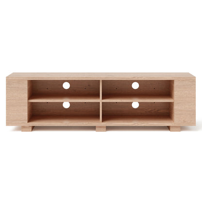 Modern TV Stand Wood Storage Console Entertainment Center-Natural
