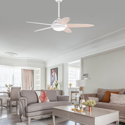 52 Inch Ceiling Fan with Lights and 3 Lighting Colors-White