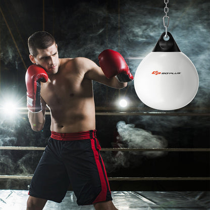 18 Inch 110 Pound Heavy Punching Water Aqua Bag with Adjustable Metal Chain-Black