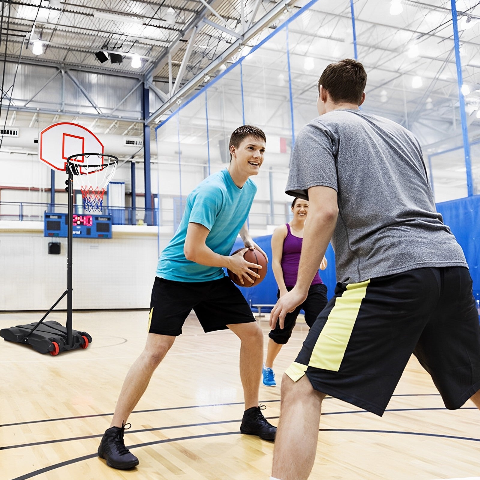 Adjustable Basketball Hoop System Stand with Wheels - Direct by Wilsons Home Store