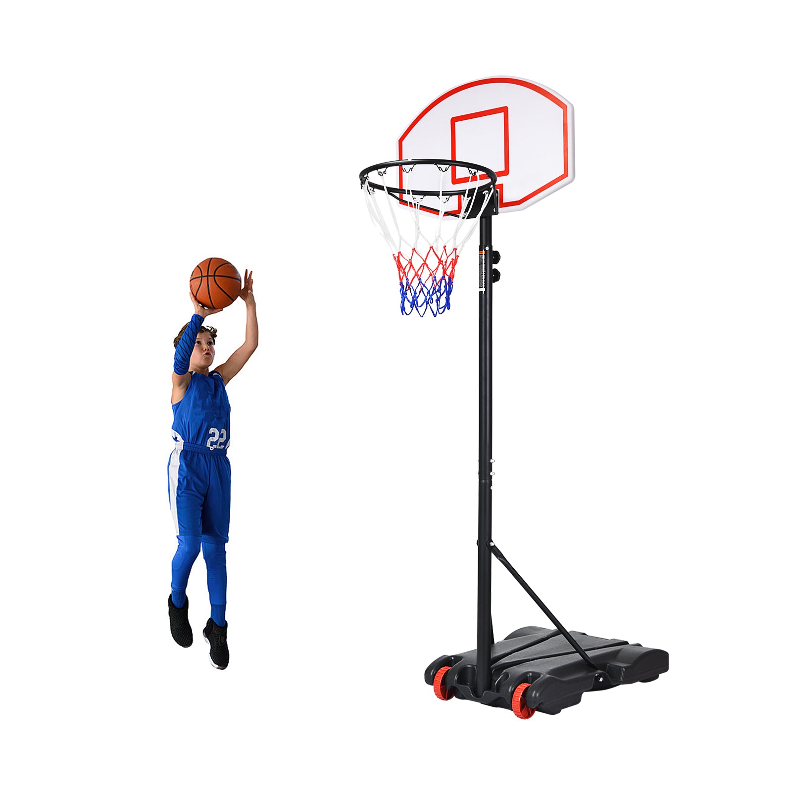 Adjustable Basketball Hoop System Stand with Wheels - Direct by Wilsons Home Store