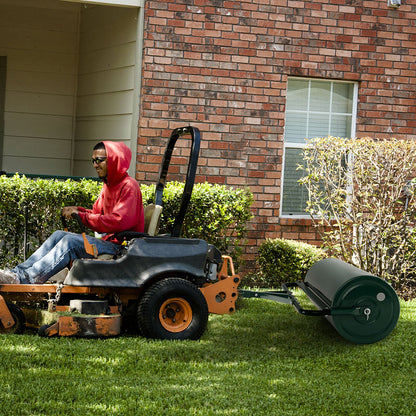 39 Inch Wide Push/Tow Lawn Roller-Black