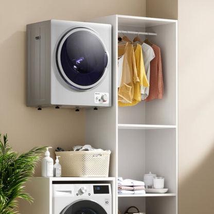 1.5 Cu .ft Clothes Dryer with with Stainless Steel Wall Mount-Silver