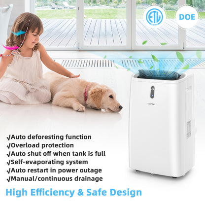 14000 BTU(Ashrae) Portable Air Conditioner with APP and WiFi Control-White
