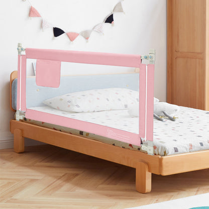 57 Inch Toddlers Vertical Lifting Baby Bed Rail Guard with Lock-Blue