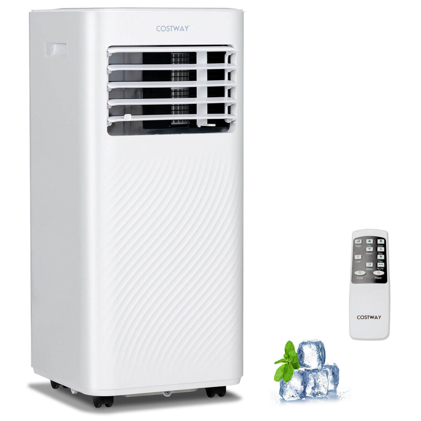10000 BTU 4-in-1 Portable Air Conditioner with Dehumidifier and Sleep Mode-Black