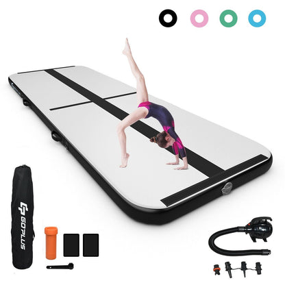 13 Feet Inflatable Gymnastics Tumbling Mat with Pump -Black