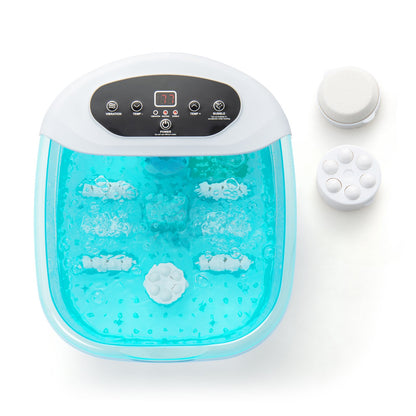 Foot Spa Massager Tub with Removable Pedicure Stone and Massage Beads-Blue