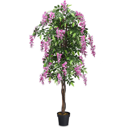 6-Feet Artificial Wisteria Silk Indoor-Outdoor Tree-1pieces