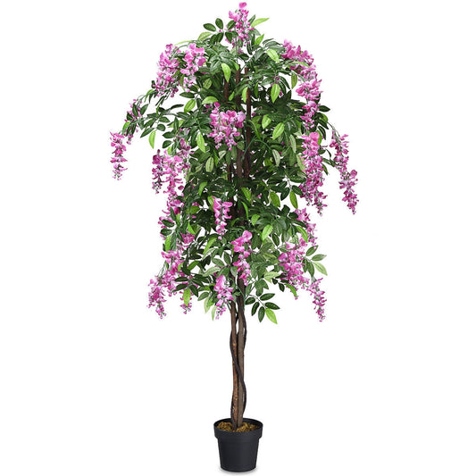 6-Feet Artificial Wisteria Silk Indoor-Outdoor Tree-1pieces