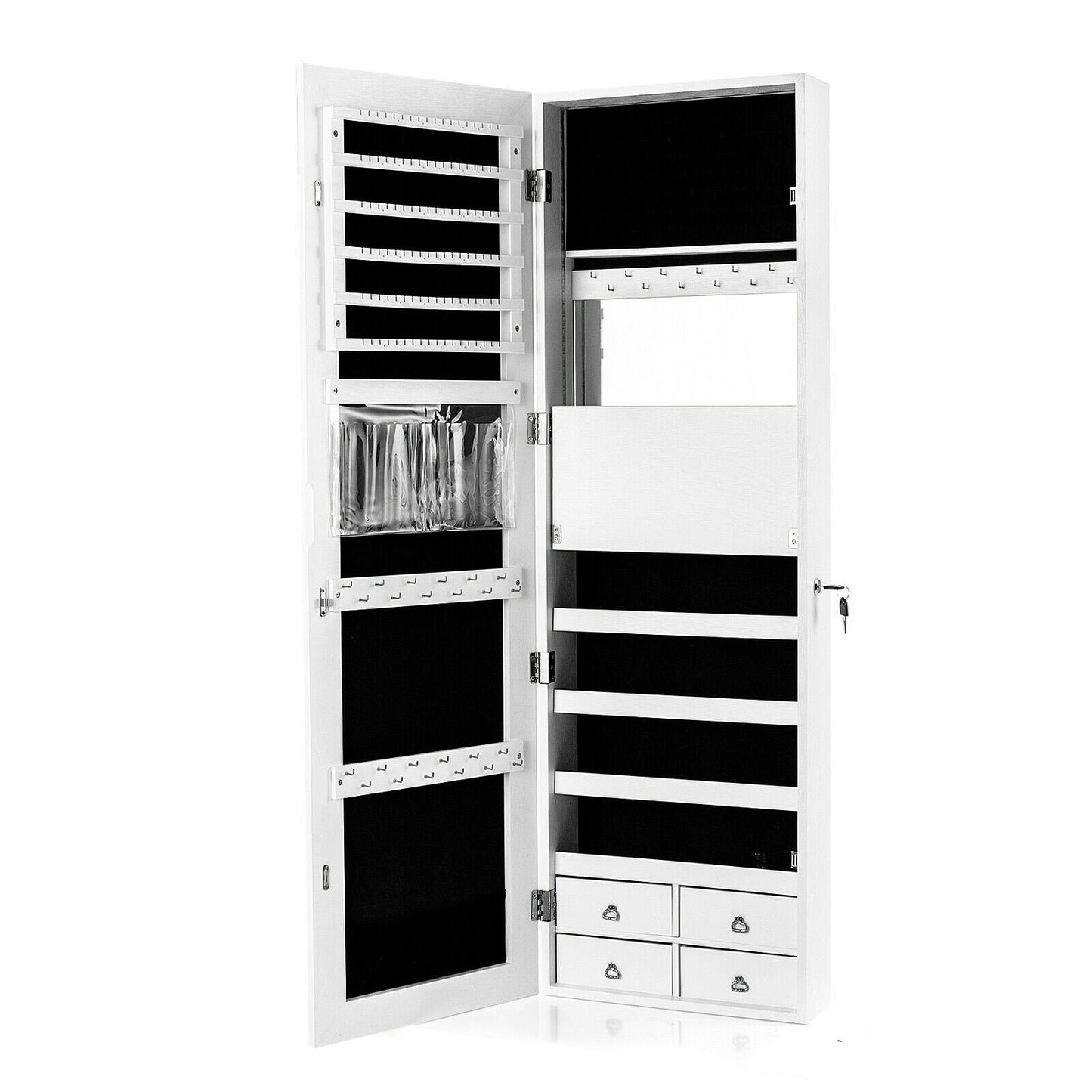 Multipurpose Storage Cabinet with 4 Drawers-Black