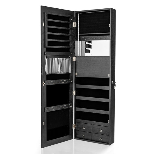 Multipurpose Storage Cabinet with 4 Drawers-Black