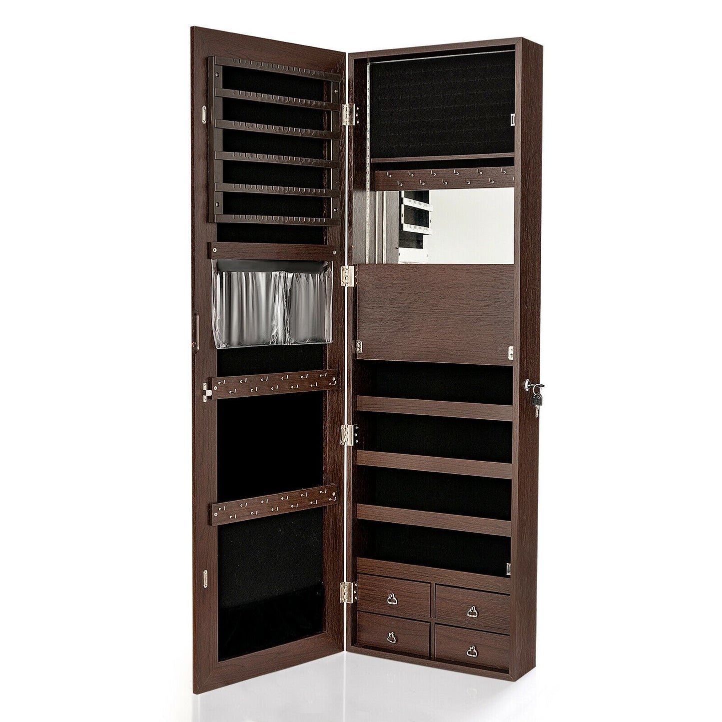 Multipurpose Storage Cabinet with 4 Drawers-Black