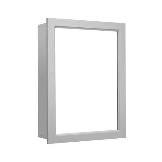 Wall-Mounted Mirrored Medicine Cabinet-Gray