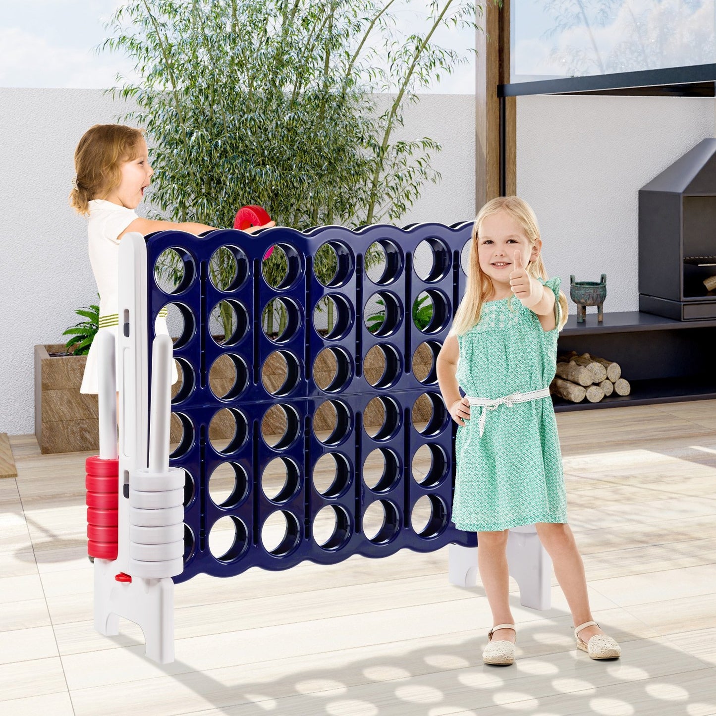 4-to-Score 4 in A Row Giant Game Set for Kids Adults Family Fun