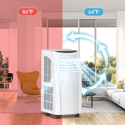 8000 BTU Portable Air Conditioner with Dehumidifier Function and Sleep Mode