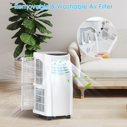 8000 BTU Portable Air Conditioner with Dehumidifier Function and Sleep Mode