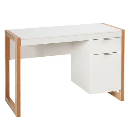 Modern Computer Desk Writing Workstation with Cabinet and Drawer-Black