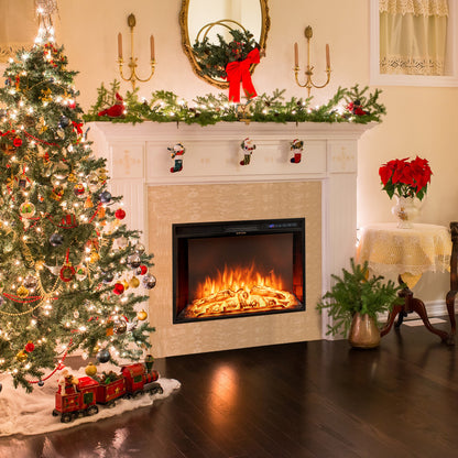 26 inch Inset Electric Fireplace with Adjustable Flame Brightness