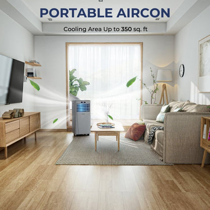 10000 BTU Portable Air Conditioner with Remote Control-Dark Blue