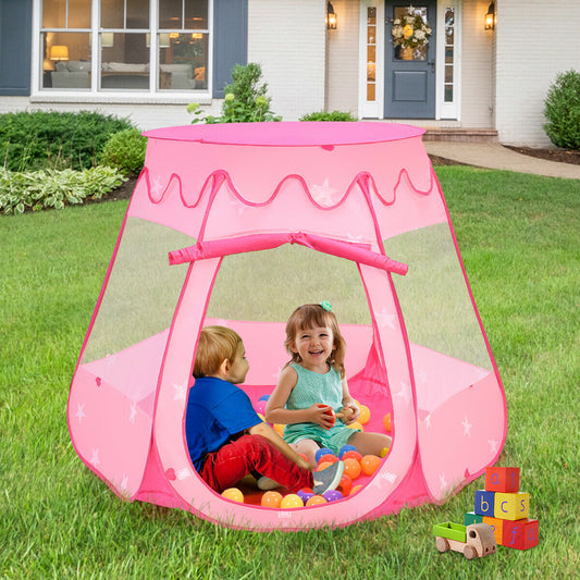 Pink Portable Kid Play House Play Tent with 100 Balls - Direct by Wilsons Home Store