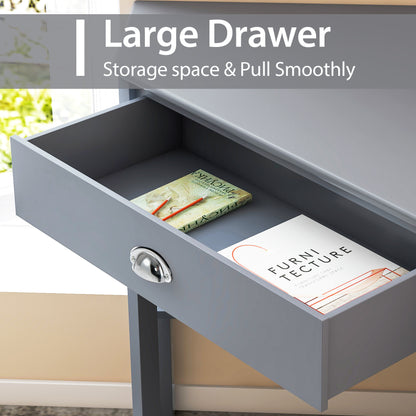 Corner Wooden Piece Laptop Computer Desk-Black