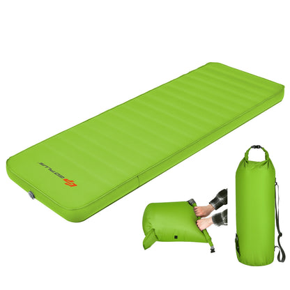 Self Inflating Folding Camping Sleeping Mattress with Carrying Bag-Green