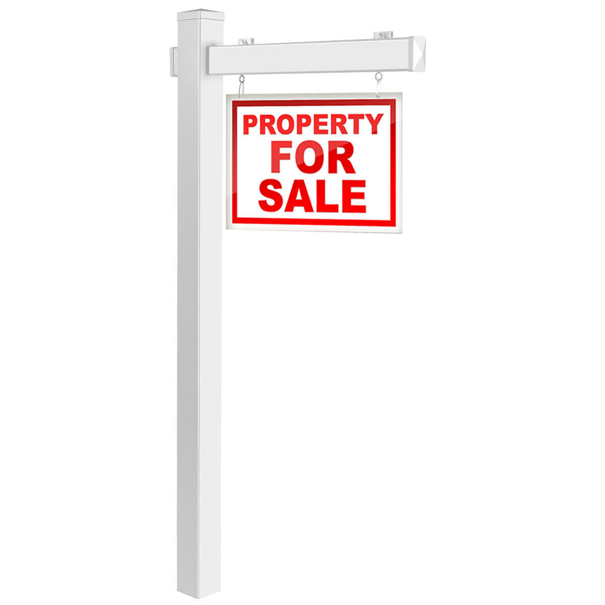 6 Feet Vinyl UPVC Real Estate Sign Post Realtor Yard Sign Post-Black