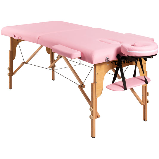 Portable Adjustable Facial Spa Bed  with Carry Case-Pink