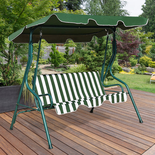 3 Seats Patio Canopy Swing-Green - Direct by Wilsons Home Store