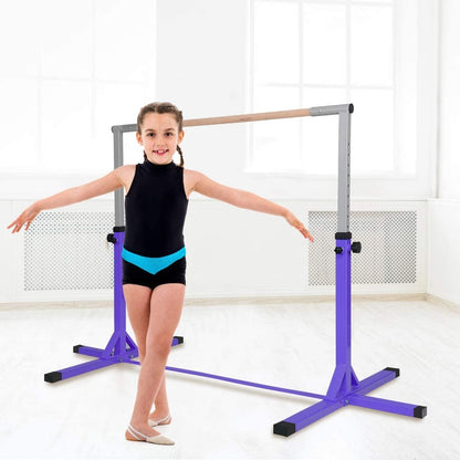 Adjustable Gymnastics Bar Horizontal Bar for Kids-Blue