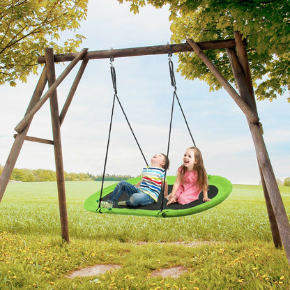 60 Inch Saucer Surf Outdoor Adjustable Swing Set-Blue+Black