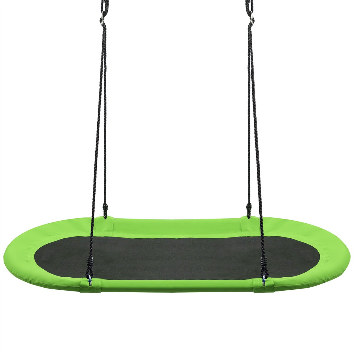 60 Inch Saucer Surf Outdoor Adjustable Swing Set-Blue+Black
