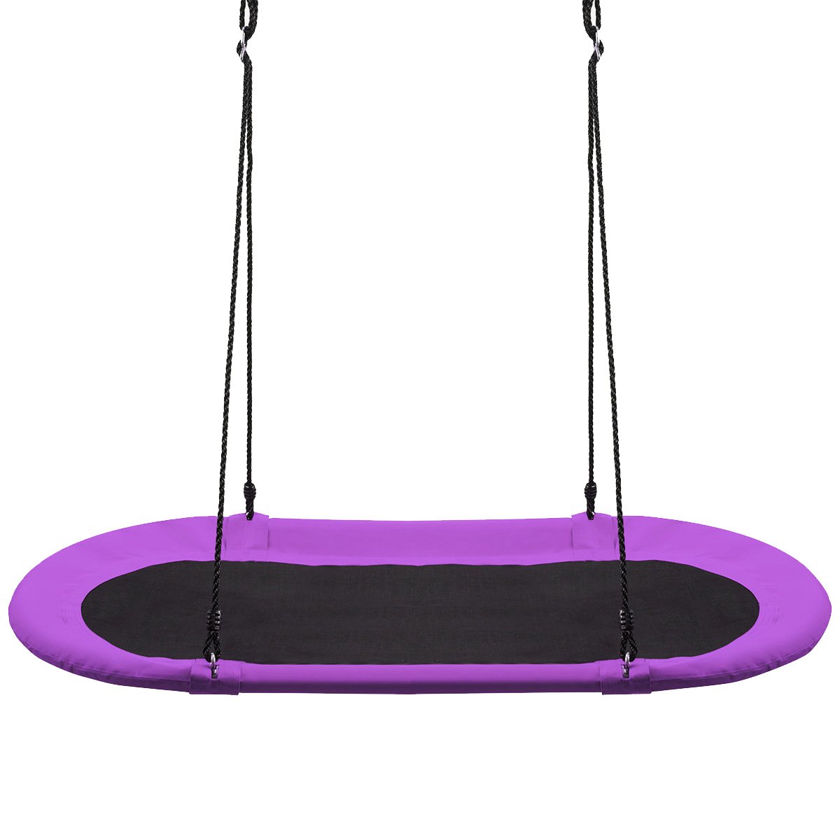 60 Inch Saucer Surf Outdoor Adjustable Swing Set-Blue+Black