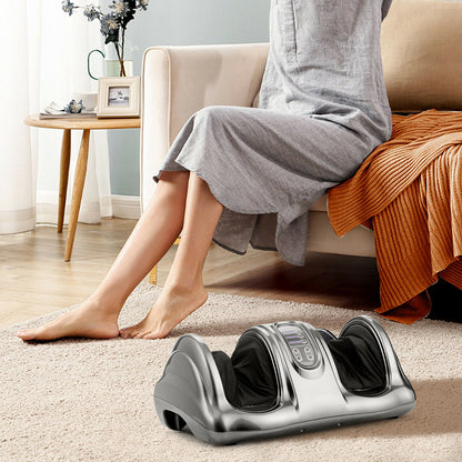 Therapeutic Shiatsu Foot Massager with High Intensity Rollers-Gray