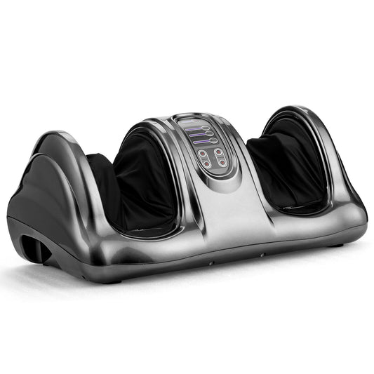 Therapeutic Shiatsu Foot Massager with High Intensity Rollers-Gray